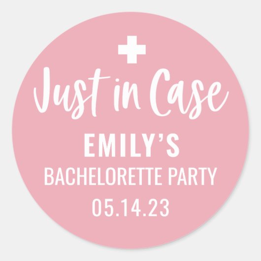 Sticker Rond Enterrement de vie de jeune fille personnalisé Jus (Devant)