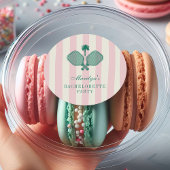 Sticker Rond Enterrement de vie de jeune fille Pink Green Pickl