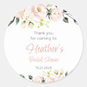 Sticker Rond Enterrement de Vie de Jeune Fille Rose Gold Party (Devant)