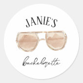 Sticker Rond Enterrement de vie de jeune fille sur la Côte d'Am (Devant)