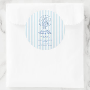 Sticker Rond Enterrements de vie de jeune fille Coquillages et 