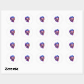 Sticker Rond Entité crâne de cristal (Feuille)