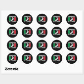 Sticker Rond Entouré de Stunads (Feuille)