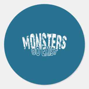 Sticker Rond Entraînement aux monstres existants Rétro Fer