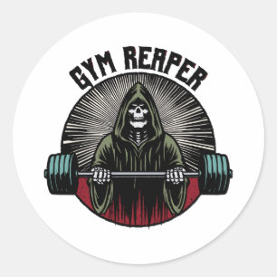 Sticker Rond Entraînement de Faucheuse de Gym