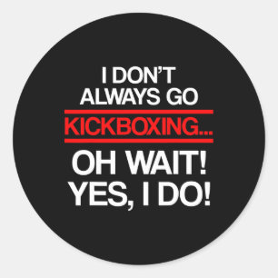 Sticker Rond Entraînement de kickboxing toujours kick boxing _1
