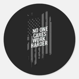 Sticker Rond Entraînement de musculation Personne s'en fiche Tr