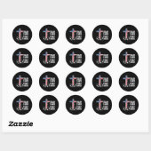 Sticker Rond Entraînement dur Prière plus dure Workout chrétien (Feuille)