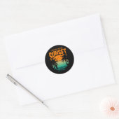 Sticker Rond Entraînement Éternelle Poursuite du Coucher du Sol (Enveloppe)