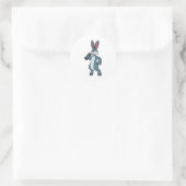 Sticker Rond Entraînement Rabbit at Strength avec Dumbbell (Sac)