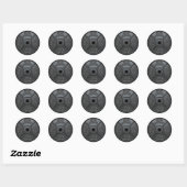 Sticker Rond Entraînement - Restez faim, Restez humble - Barbel (Feuille)