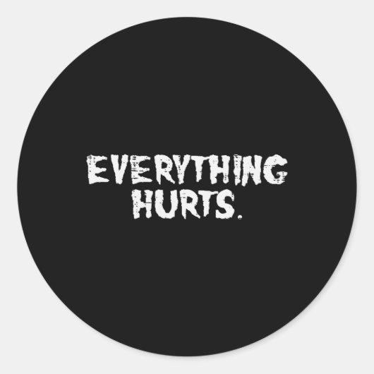 Sticker Rond Entraînement Tout Mal Gymnase Amusant Exercice Fit (Devant)