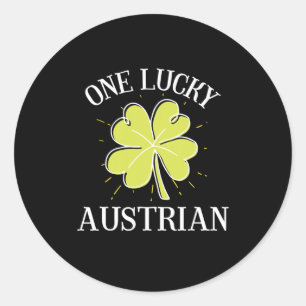 Sticker Rond Entraîneur autrichien Jour de la Saint Patrick Luc