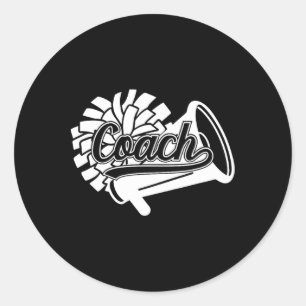 Sticker Rond Entraîneur de cheer Meilleur entraîneur de cheerle