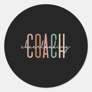 Sticker Rond Entraîneur de Cheerleading Mignon Cheer pour l'App
