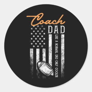 Sticker Rond Entraîneur De Football Papa Comme Un Papa Normal S