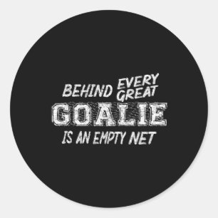 Sticker Rond Entraîneur de hockey sur glace de hockey amusant