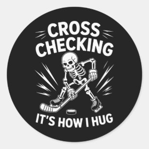 Sticker Rond Entraîneur de hockey sur glace Joueur, Vérificatio