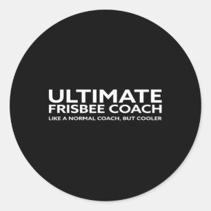 Sticker Rond Entraîneur de joueur de frisbee ultime Disque de g