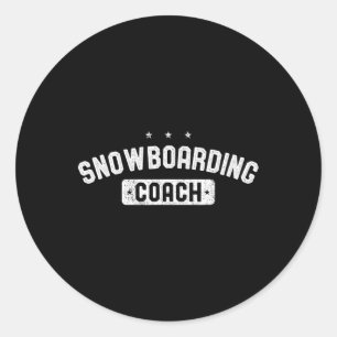 Sticker Rond Entraîneur de snowboard Vintage Snowboard