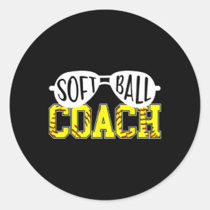 Sticker Rond Entraîneur de Softll Softll Coaching Drôle Entraîn