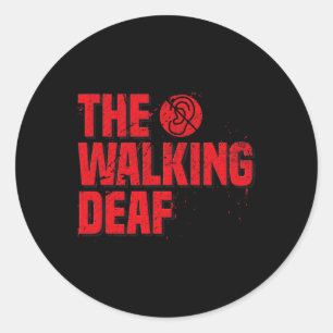 Sticker Rond Entraîneur Langue des Signes Mens Sourds Cadeau De