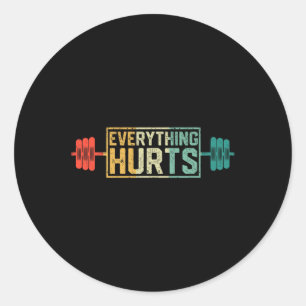 Sticker Rond Entraîneur personnel sportif sportif amusant parto