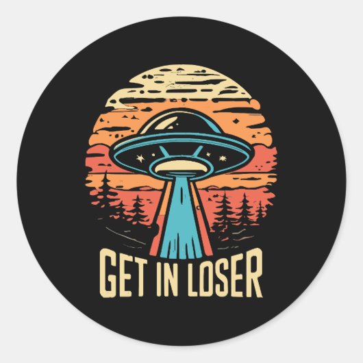 Sticker Rond Entre dans perdant (Devant)