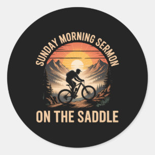 Sticker Rond Entre le foot et les corvées Papa VTT