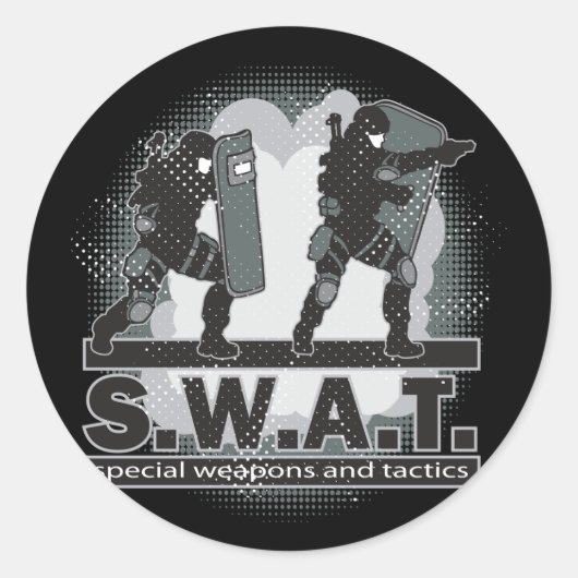 Sticker Rond Entrée de l'équipe SWAT (Devant)