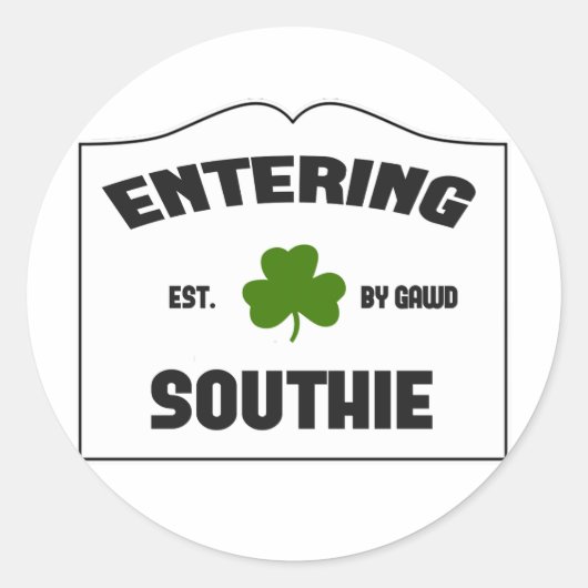 Sticker Rond Entrée de Southie (Devant)