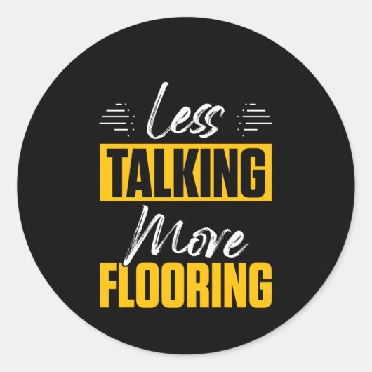 Sticker Rond Entrepreneur d'installation de plancher (Devant)