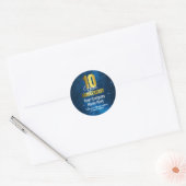 Sticker Rond Entreprise 10 ans d'affaires (Enveloppe)