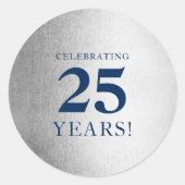 Sticker Rond ENTREPRISE ANNIVERSAIRE élégant affaires marine ar (Devant)