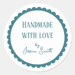Sticker Rond Entreprise artisanale de turquoise faite avec amou