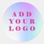 Sticker Rond Entreprise avec logo personnalisé (Devant)