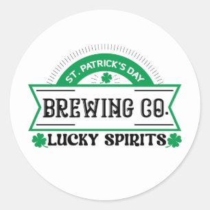 Sticker Rond Entreprise de brassage de la Saint-Patrick cool