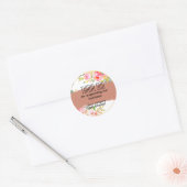 Sticker Rond Entreprise de fleurs comestibles, mariage, classiq (Enveloppe)