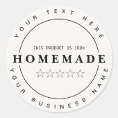 Sticker Rond Entreprise de petite taille entièrement modifiable (Devant)