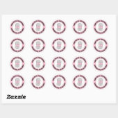 Sticker Rond Entreprise de tricot et crochet  (Feuille)