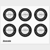 Sticker Rond Entreprise Logo Marque Photo Black Modern (Feuille)