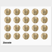 Sticker Rond Entreprise Logo Or (Feuille)