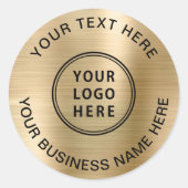Sticker Rond Entreprise Logo Or (Devant)