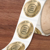 Sticker Rond Entreprise Logo Or