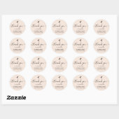 Sticker Rond Entreprise Merci pour votre commande Rose Fille Ro (Feuille)