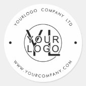 Sticker Rond Entreprise professionnelle Black Logo Entreprise (Devant)