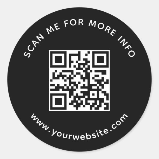 Sticker Rond Entreprise Professionnelle QR Code Analyse-Moi Pou (Devant)