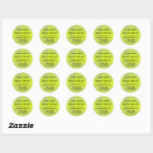 Sticker Rond Entreprise/profil Lime Aid (Feuille)