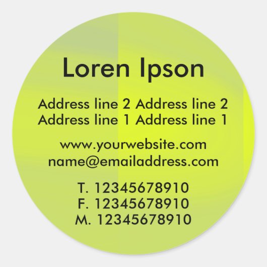 Sticker Rond Entreprise/profil Lime Aid (Devant)