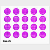Sticker Rond Entreprise/profil pourpre satiné (Feuille)